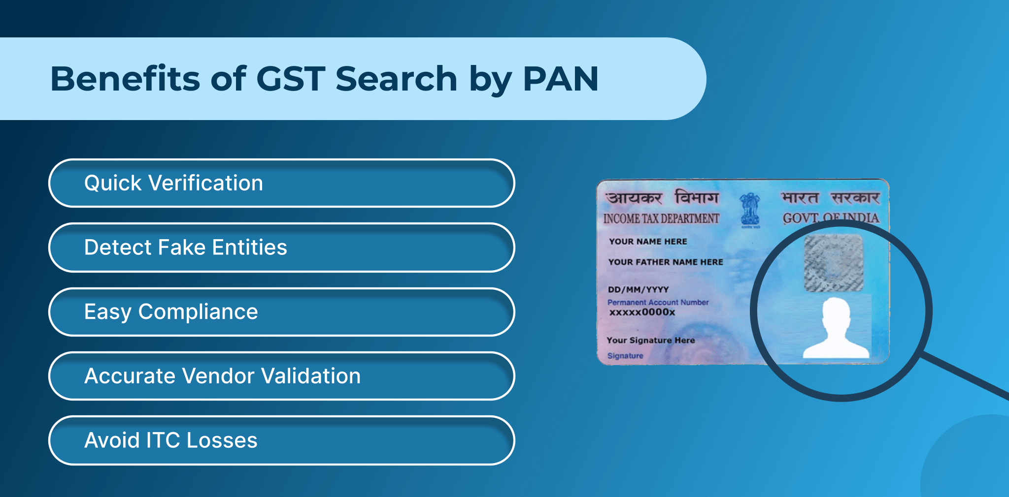 benefits of GST Search by PAN